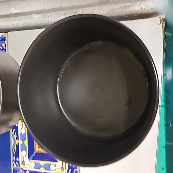 Stone + Lain 8 Piece Stoneware Dinnerware Set Matte Black bowls - Picture 2 of 5